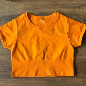 Offline by Aerie Seamless Orange Crop Top Medium